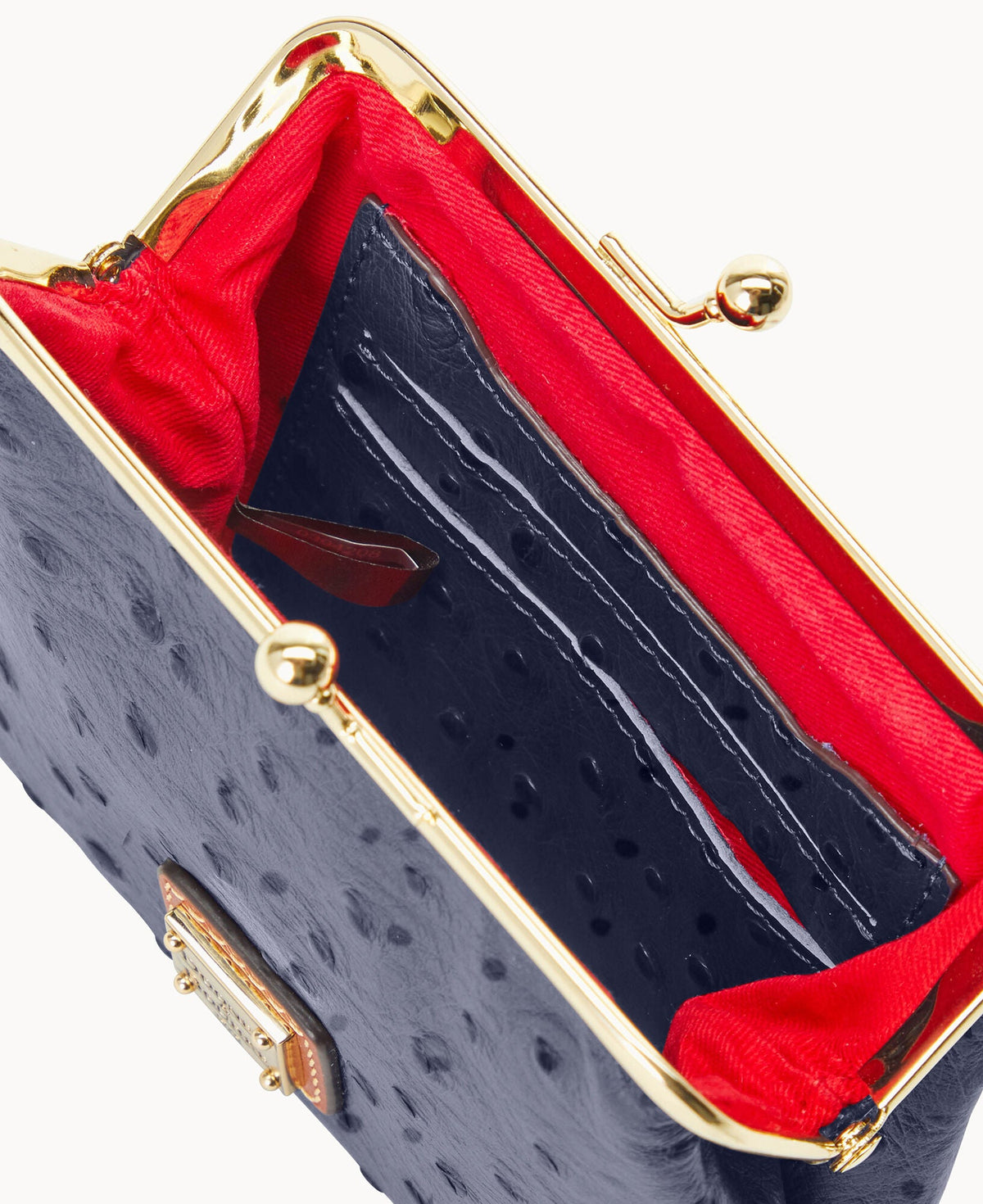 Ostrich Large Framed Purse