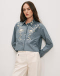 Aderes Beaded Button-Down Shirt