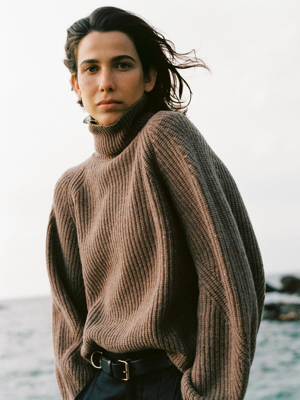 Women's Amy Powney + Finisterre Fisherman Rib Roll Neck Jumper