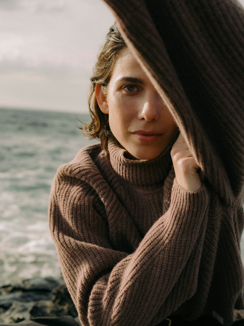 Women's Amy Powney + Finisterre Fisherman Rib Roll Neck Jumper