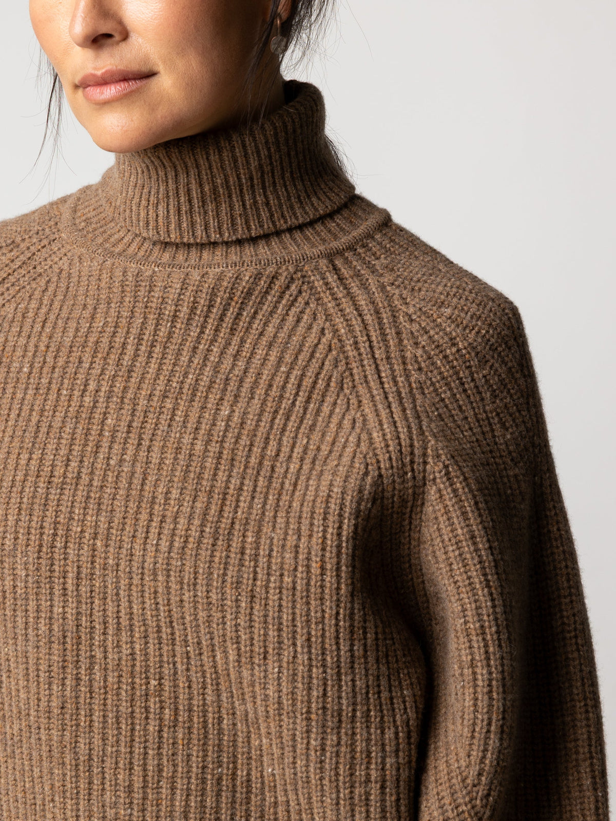 Women's Amy Powney + Finisterre Fisherman Rib Roll Neck Jumper